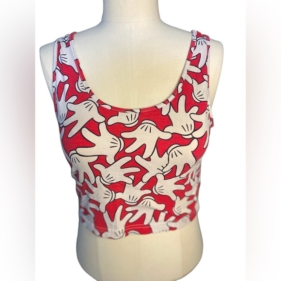 H&M Mickey Mouse Glove Crop Top - Picture 1 of 6